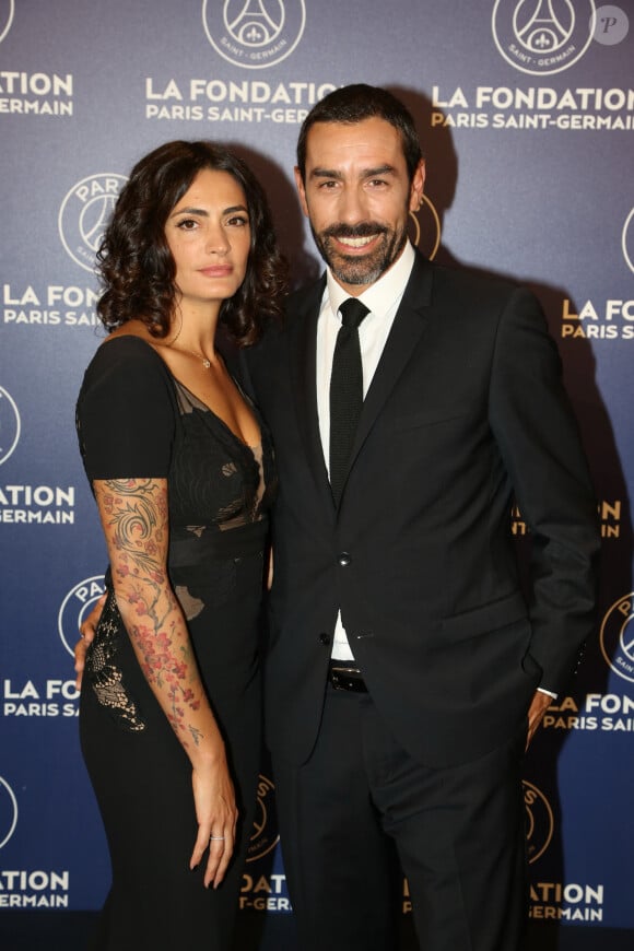 Exclusif - Robert Pires et Jessica Lemarie - Dîner de gala au profit de la Fondation PSG au Parc des Princes à Paris le 16 mai 2017. © Rachid Bellak/Bestimage