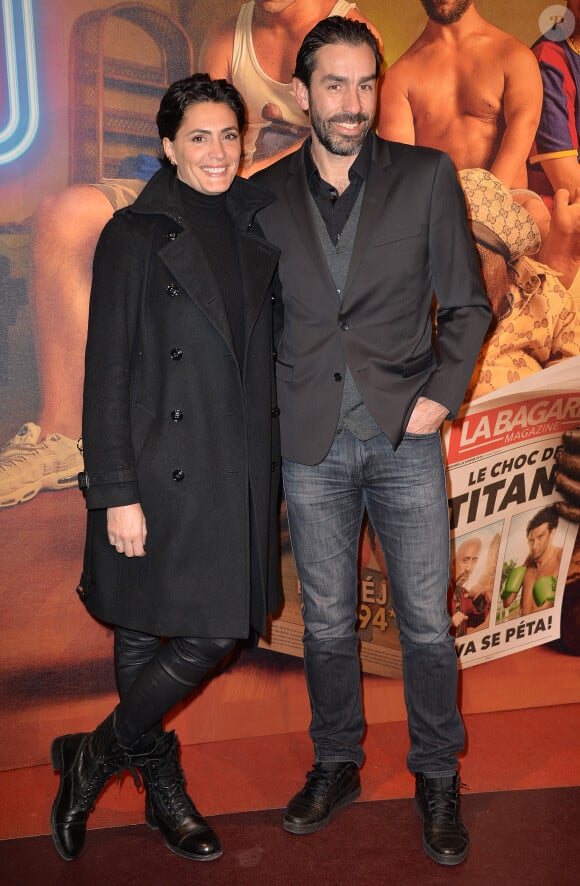 Robert Pires et Jessica Lemarie - Avant première du film "Pattaya" au Gaumont Opéra à Paris le 15 février 2016. © Veeren/Bestimage