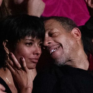 JoeyStarr et sa nouvelle compagne Pauline Latchoumanin au "concerto pour la paix" de Omar Harfouch au théâtre des Champs-Elysées le 18 septembre 2024. © Peruseau / Tribeca / Bestimage