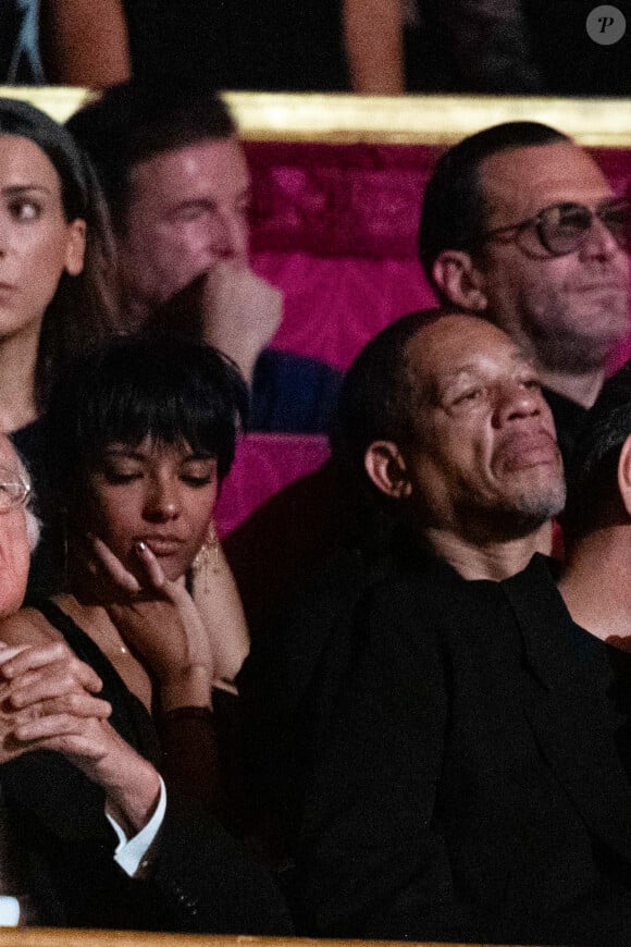 JoeyStarr et sa nouvelle compagne Pauline Latchoumanin au "concerto pour la paix" de Omar Harfouch au théâtre des Champs-Elysées le 18 septembre 2024. © Peruseau / Tribeca / Bestimage