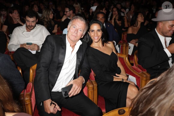 Franck Dubosc et sa femme Danièle - Personnalités au "concerto pour la paix" de Omar Harfouch au théâtre des Champs-Elysées à Paris le 18 septembre 2024. © Perusseau / Tribeca / Bestimage 