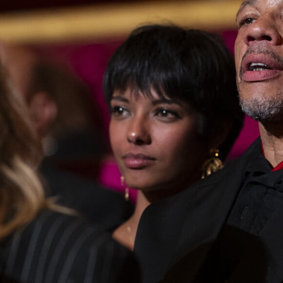 JoeyStarr et sa nouvelle compagne Pauline Latchoumanin - Personnalités au "concerto pour la paix" de Omar Harfouch au théâtre des Champs-Elysées à Paris le 18 septembre 2024. © Perusseau / Tribeca / Bestimage 