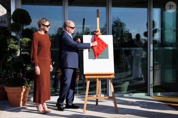 La princesse Charlène de Monaco, le prince Albert II de Monaco lors de l'inauguration du nouveau refuge de la SPA de Monaco à Peille le 16 septembre 2024. © Claudia Albuquerque / Bestimage 