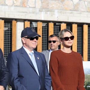 Le prince Albert de Monaco, La princesse Charlène de Monaco lors de l'inauguration du nouveau refuge de la SPA de Monaco à Peille le 16 septembre 2024. © Claudia Albuquerque / Bestimage 