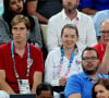 Après avoir soutenu les athètes aux JO de Paris cet été en compagnie de Ben-Sylvester Strautmann, compagnon de la jeune femme
Alexandra de Hanovre et son compagnon Ben-Sylvester Strautmann, Prince Albert II de Monaco - Les célébrités en tribunes pendant l'épreuve de basketball de Demi-Finale opposant les Etats-Unis à la Serbie lors des Jeux Olympiques de Paris 2024 (JO) à l'Arena Bercy, à Paris, France, le 8 août 2024. © Jacovides-Perusseau/Bestimage