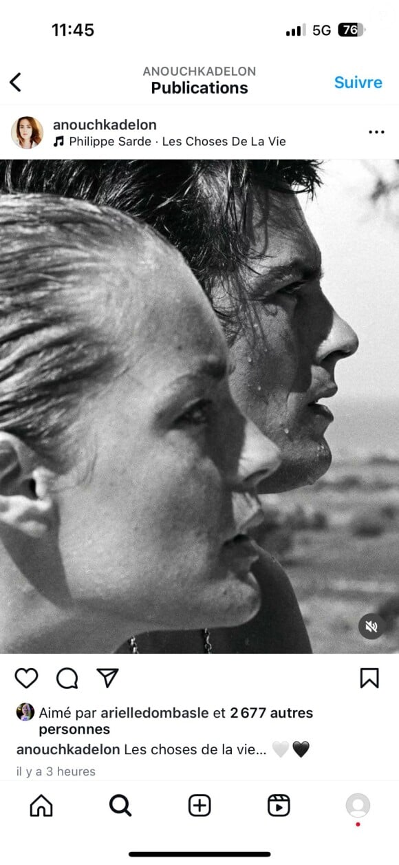 On y voit le couple mythique formé par Romy Schneider et Alain Delon