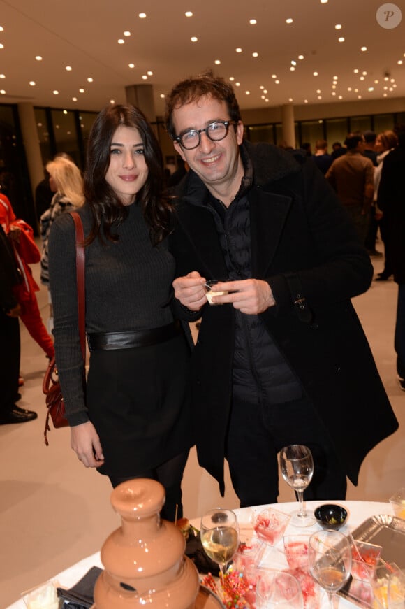 Exclusif - Cyrille Eldin et sa compagne Sandrine Calvayrac - Backstage et cocktail lors du troisième round de "La Conquête" à la Seine Musicale à Boulogne-Billancourt, le 16 décembre 2017. © Rachid Bellak/Bestimage