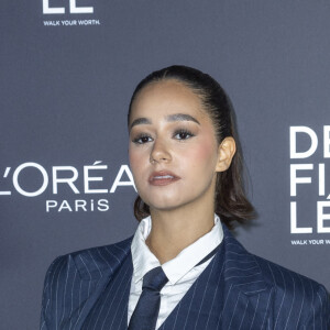 Léna Situations (Léna Mahfouf) au photocall du défilé "Walk Your Worth" de L'Oréal devant l'Opéra Garnier lors de la fashion week PAP femme printemps/été 2025 à Paris le 23 septembre 2024. © Olivier Borde / Bestimage 