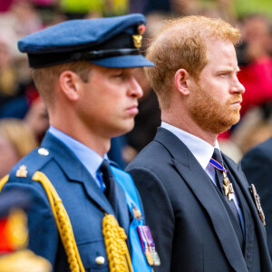 Londres, Royaume-Uni - Archives - le prince Harry aux côtés de son frère le prince William.