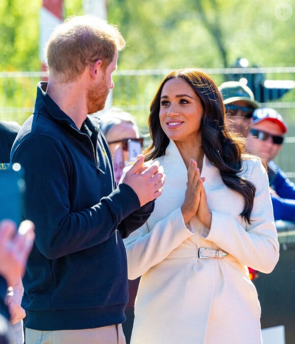 Photos d'archives : le prince Harry et son épouse Meghan Markle.