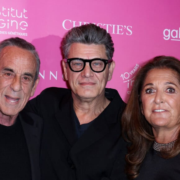 Thierry Ardisson, Marc Lavoine et Fati Rosenberg lors de la soirée de gala "Heroes for Imagine" qui a permis de récolter dix millions d'euros au profit de la recherche contre les maladies génétiques à Paris le 23 septembre 2024. © Dominique Jacovides / Bestimage 