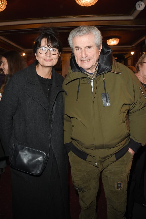 Exclusif - Claude Lelouch et Valérie Perrin - Jean-Louis Trintignant célèbre ses 88 ans sur la scène du théâtre de la Porte Saint-Martin ou il lit des poèmes de Prévert, Vian, Leprest ou encore Apollinaire à Paris le 11 décembre 2018. © Coadic Guirec/Bestimage