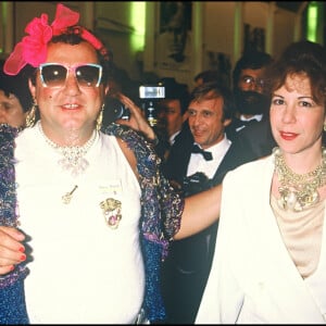 Archives - Coluche et Véronique Colucci au Festival international du film de Cannes.