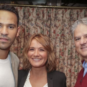 Exclusif - Mohamed Bouhafsi, Pascale de la Tour du Pin, Jacques Cardoze - Séance de dédicace du nouveau livre de Géraldine Maillet "Ma Minuscule" qui raconte la découverte de la maladie d'Alzheimer de sa grand-mère maternelle, pour ses amis, (avant la sortie en librairie le 25 septembre) au Marta (le bar du Fouquet's) à Paris le 24 septembre 2024. © Jack Tribeca / Bestimage 