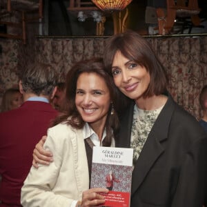 Exclusif - Ursula Freiss (ex-femme de Stéphane Freiss), Géraldine Maillet - Séance de dédicace du nouveau livre de Géraldine Maillet "Ma Minuscule" qui raconte la découverte de la maladie d'Alzheimer de sa grand-mère maternelle, pour ses amis, (avant la sortie en librairie le 25 septembre) au Marta (le bar du Fouquet's) à Paris le 24 septembre 2024. © Jack Tribeca / Bestimage 