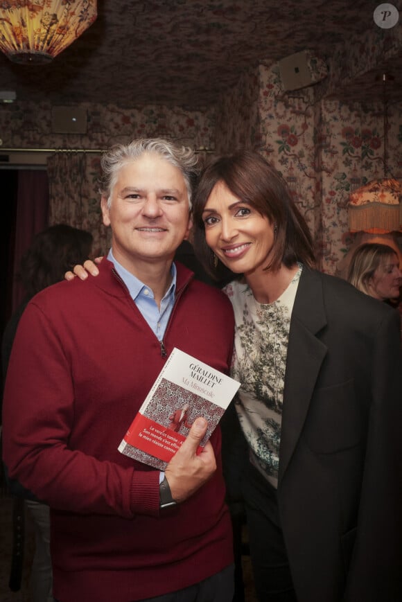 Il y avait aussi Jacques Cardoze
Exclusif - Jacques Cardoze, Géraldine Maillet - Séance de dédicace du nouveau livre de Géraldine Maillet "Ma Minuscule" qui raconte la découverte de la maladie d'Alzheimer de sa grand-mère maternelle, pour ses amis, (avant la sortie en librairie le 25 septembre) au Marta (le bar du Fouquet's) à Paris le 24 septembre 2024. © Jack Tribeca / Bestimage 