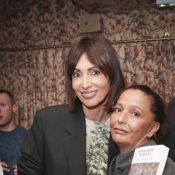 Exclusif - Géraldine Maillet, Soraya Meziane - Séance de dédicace du nouveau livre de Géraldine Maillet "Ma Minuscule" qui raconte la découverte de la maladie d'Alzheimer de sa grand-mère maternelle, pour ses amis, (avant la sortie en librairie le 25 septembre) au Marta (le bar du Fouquet's) à Paris le 24 septembre 2024. © Jack Tribeca / Bestimage 