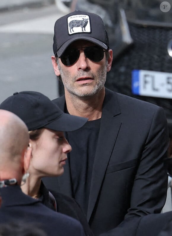 Anthony Delon - Arrivées aux obsèques de Jean-Yves Le Fur en l'église Saint-Roch à Paris, le 6 avril 2024. © Jacovides / Moreau / Bestimage 