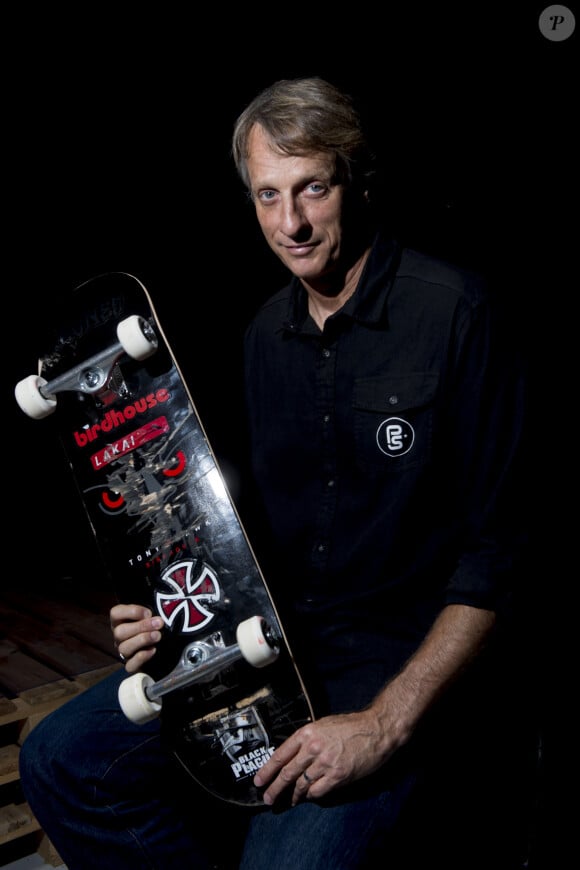 Tony Hawk est un skateboarder professionnel et un acteur américain né le 12 mai 1968 à San Diego en Californie. Hawk est notamment connu pour avoir été le premier à effectuer la figure appelée 900 et pour sa série de jeux vidéo sous licence, publiés par Activision. Chelles le 23 août 2019 © JB Autissier / Bestimage