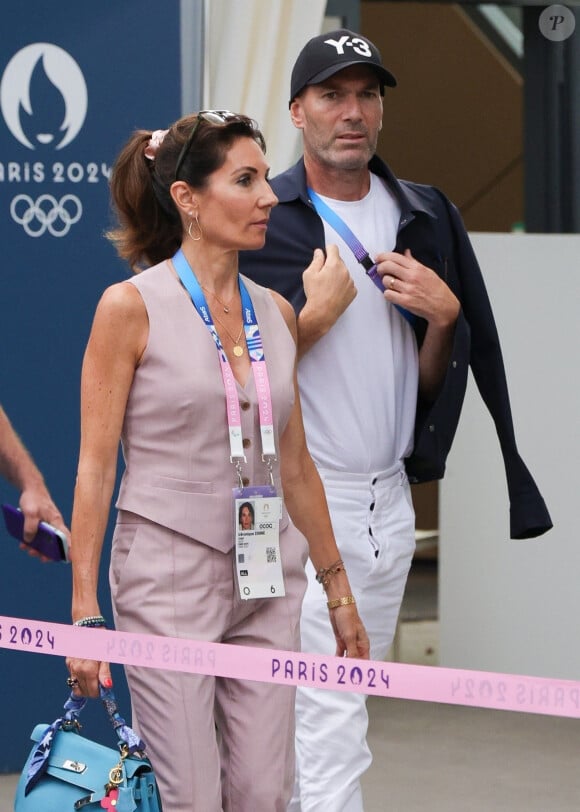 Zinedine Zidane et sa femme Véronique lors des Jeux Olympiques Paris 2024.