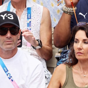 Zinedine Zidane avec sa femme Véronique - Célébrités assistent à la victoire de Rafael Nadal et Carlos Alcaraz face à T. Griekspoor et W. Koolhof lors des Jeux Olympiques de Paris2024 (JO) le 30 juillet 2024. © Jacovides-Perusseau/Bestimage