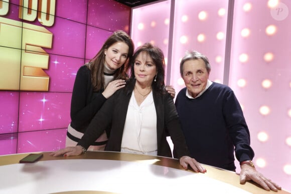 Exclusif - Pascale Petit avec le producteur Humbert Ibach ( M - Enregistrement de l'émission "Les Grands du Rire", présentée par B.Montiel et K.Cheryl (I.Morizet), et diffusée le 5 octobre sur C8. Le 18 décembre 2023 © Cédric Perrin / Bestimage 