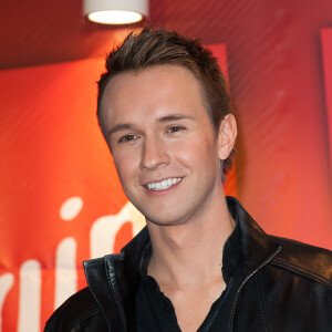 Cyril Feraud lors d'un Showcase et d'une conférence de presse pour le lancement de l'émission Eurovision 2012 au Virgin Megastore à Paris, France, le 26 avril 2012.