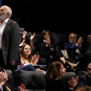 Gérard Jugnot ému aux larmes lors de l'hommage rendu à Michel Blanc lors de la soirée de clôture de la 6ème édition du festival Cinéroman à Nice, France, le 5 octobre 2024. © Bebert-Jacovides/Bestimage 