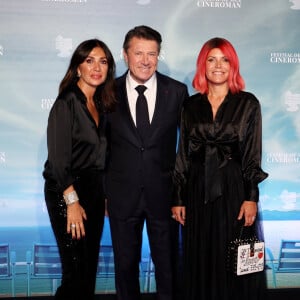 Nathalie Benoin, co-fondatrice du festival, Christian Estrosi et sa femme Laura Tenoudji - Arrivées de la soirée de clôture de la 6ème édition du festival Cinéroman à Nice, France, le 5 octobre 2024. © Bebert-Jacovides/Bestimage 