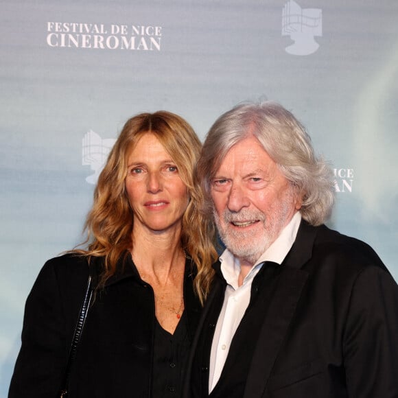 Sandrine Kiberlain et Daniel Benoin, co-fondateur du festival - Arrivées de la soirée de clôture de la 6ème édition du festival Cinéroman à Nice, France, le 5 octobre 2024. © Bebert-Jacovides/Bestimage 