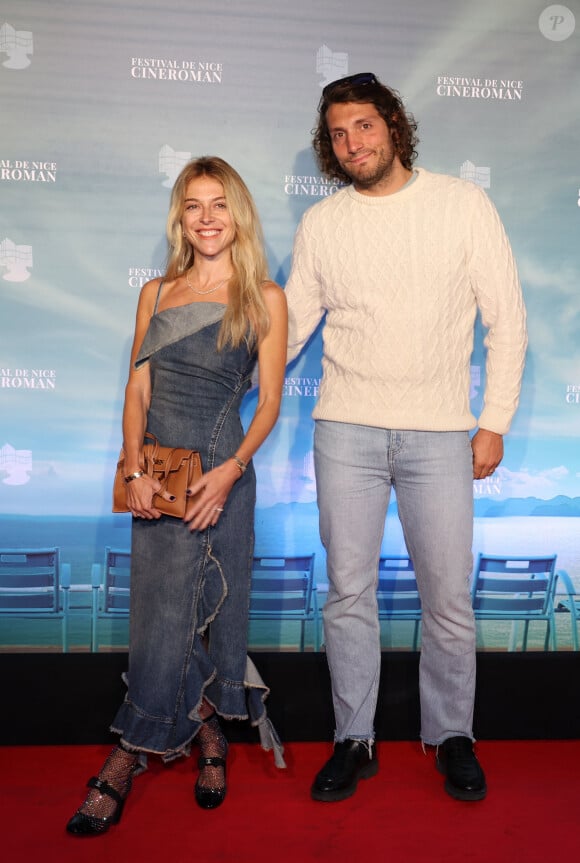 Victoria Montfort et son compagnon Hugo Cremanshi - Arrivées de la soirée de clôture de la 6ème édition du festival Cinéroman à Nice, France, le 5 octobre 2024. © Bebert-Jacovides/Bestimage 