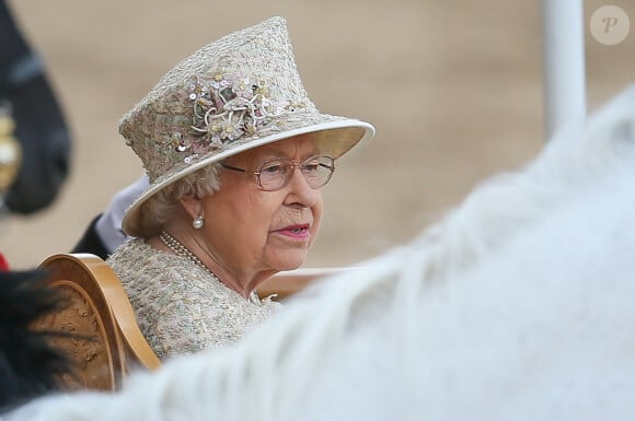 La reine Elisabeth II d'Angleterre - La parade Trooping the Colour 2019, célébrant le 93ème anniversaire de la reine Elisabeth II, au palais de Buckingham, Londres, le 8 juin 2019. 