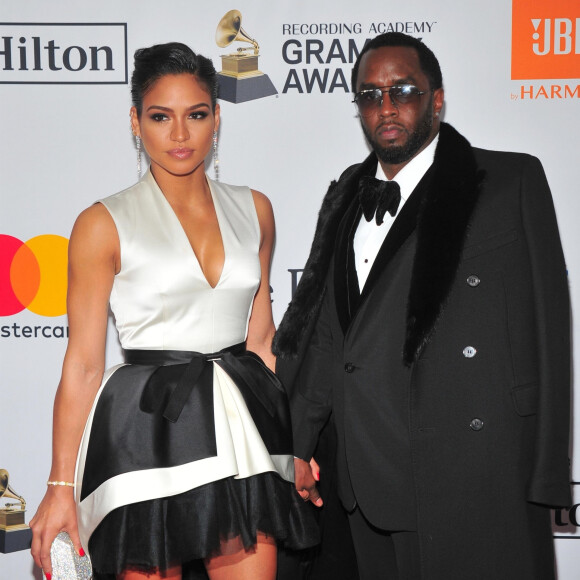 Cassie et son ex-compagnon Sean Combs (Sean John, Puff Diddy, Puffy, Diddy, P. Diddy, Brother Love) au gala Clive Davis and Recording Academy Pre-Grammy en l'honneur de J-Z à New York, le 27 janvier 2018 