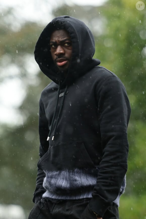 Youssouf Fofana (France) - Arrivées des joueurs de l'équipe de France de football au centre de formation et centre National du Football de Clairefontaine-en-Yvelines, France, le 7 octobre 2024. © Federico Pestellini/Panoramic/bestimage