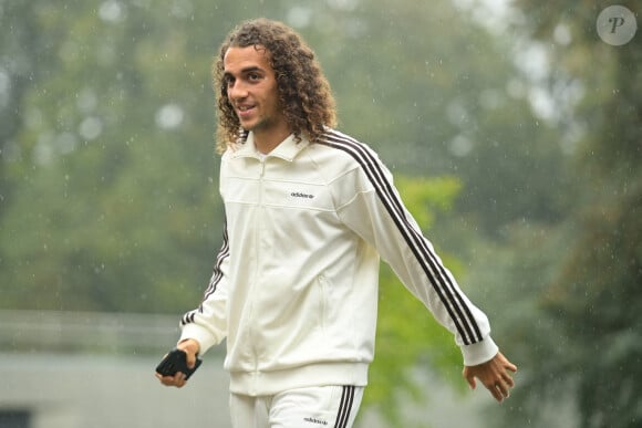 Matteo Guendouzi (France) - Arrivées des joueurs de l'équipe de France de football au centre de formation et centre National du Football de Clairefontaine-en-Yvelines, France, le 7 octobre 2024. © Federico Pestellini/Panoramic/bestimage