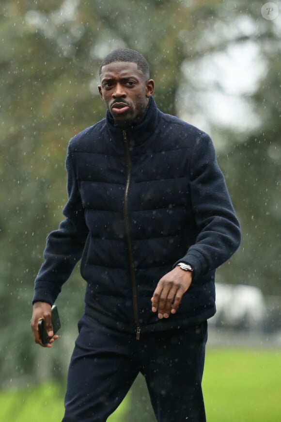 Ousmane Dembele (France) - Arrivées des joueurs de l'équipe de France de football au centre de formation et centre National du Football de Clairefontaine-en-Yvelines, France, le 7 octobre 2024. © Federico Pestellini/Panoramic/bestimage