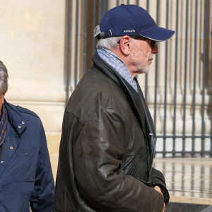 Thierry Lhermitte et Christian Clavier - Obsèques de Michel Blanc en l'église Saint-Eustache à Paris, le 10 octobre 2024. © Moreau / Jacovides / Bestimage 