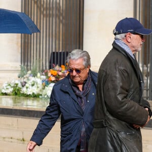 Thierry Lhermitte et Christian Clavier - Obsèques de Michel Blanc en l'église Saint-Eustache à Paris, le 10 octobre 2024. © Moreau / Jacovides / Bestimage 