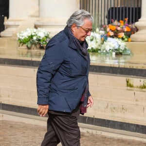 Christian Clavier - Obsèques de Michel Blanc en l'église Saint-Eustache à Paris, le 10 octobre 2024. © Moreau / Jacovides / Bestimage 