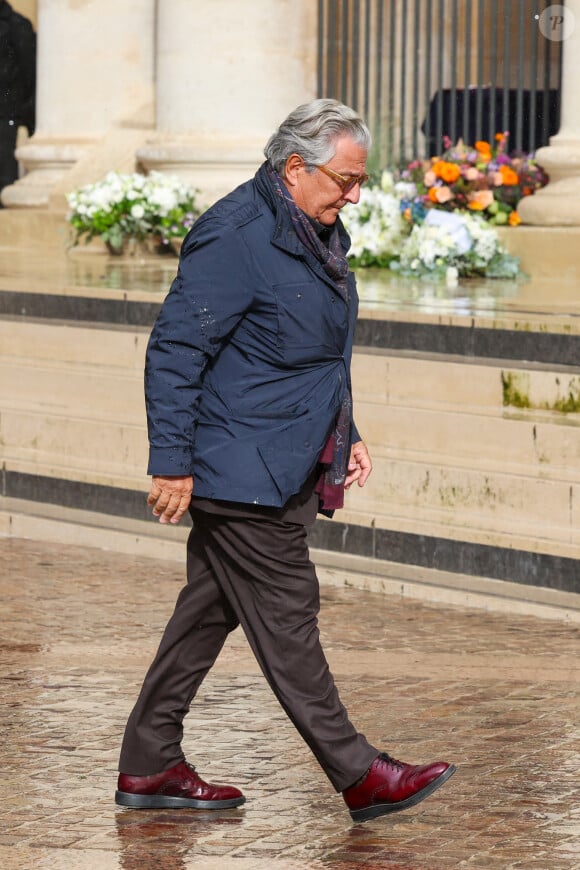 Christian Clavier - Obsèques de Michel Blanc en l'église Saint-Eustache à Paris, le 10 octobre 2024. © Moreau / Jacovides / Bestimage 