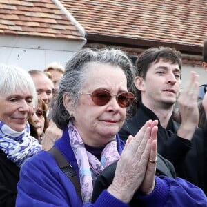 Dominique Lavanant - Obsèques de Danielle Darrieux en l'église Saint-Jean Baptiste de Bois-le-Roi (Eure) le 25 octobre 2017.