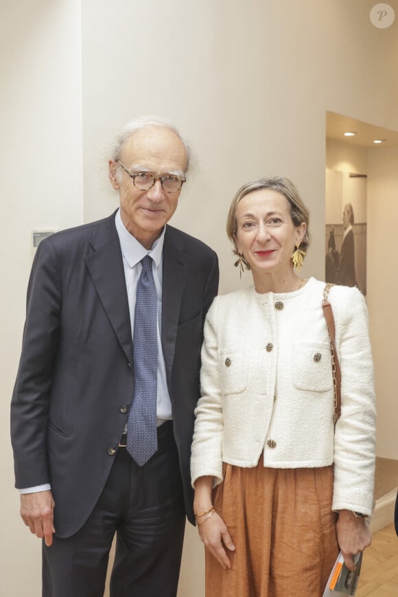 Exclusif - Thierry Moulonguet et Virginie Chabaud lors du dîner annuel de la Revue des Deux Mondes à la Maison de l'Amérique Latine à Paris le 8 octobre 2024. © Jack Tribeca / Bestimage