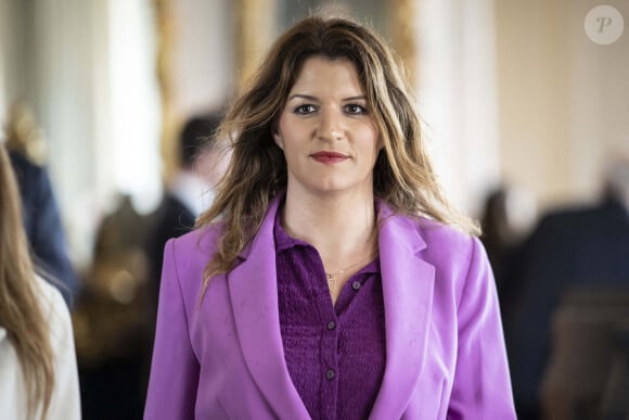 Marlene Schiappa lors d'une table ronde à la 6e édition du Sommet " Choose France " au Château de Versailles, près de Paris, le 15 mai 2023. Photo par Eliot Blondet/ABACAPRESS.COM