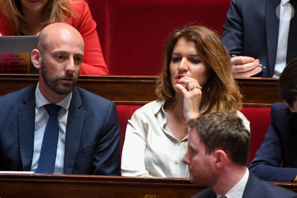 Marlène Schiappa lors des questions au gouvernement à l'Assemblée nationale le 11 avril 2023 à Paris, France. Photo par Lionel Urman/ABACAPRESS.COM