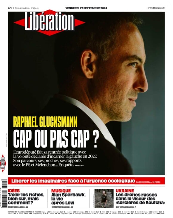 En septembre, nos confrères de "Libération" lui ont consacré un joli portrait. L'occasion pour lui de s'épancher sur ses pied-à-terre parisiens.
Raphaël Glucksmann mis à l'honneur dans les colonnes de "Libération".