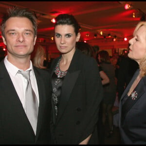 David Hallyday accompagnée de sa femme Alexandra Pastor et de sa mère Sylvie Vartan - Dîner de Gala de la mode contre le sida au Pavillon d'Armenonville.