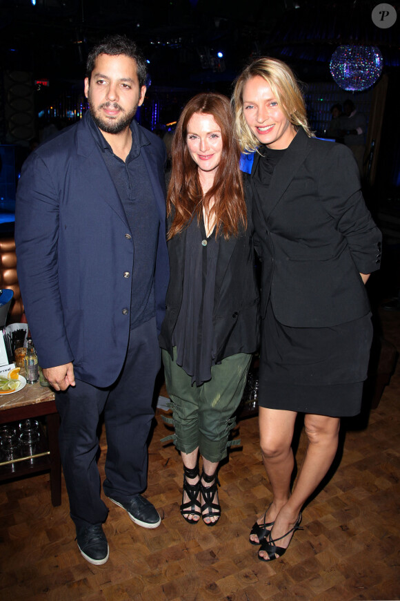 David Blaine, Julianne Moore, Uma Thurman assistent à la soirée de lancement de la saison 5 de 'ICONOCLASTS' de Sundance Channel à Lavo à New York City, NY, USA le 21 septembre 2010. Photo par Marion Curtis/Startraks/ABACAPRESS.COM