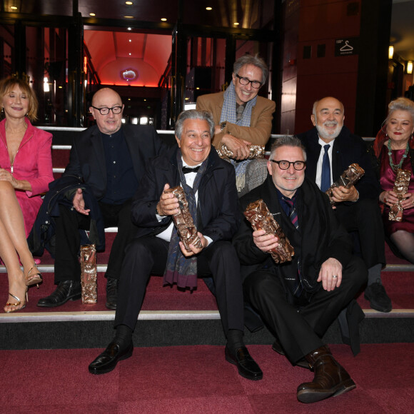 Ultime hommage à Michel Blanc au Père-Lachaise
César d'anniversaire pour le Splendide - Marie Anne Chazel, Michel Blanc, Christian Clavier, Thierry Lhermitte, Gérard Jugnot, Josiane Balasko, Bruno Moynot lors de la pressroom (press room) remise des prix lors de la 46ème cérémonie des César à l'Olympia à Paris. © Pascal le Segretain / Pool / Bestimage 