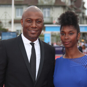 Harry Roselmack et sa femme Chrislaine - Ouverture du 42ème Festival du cinéma Américain de Deauville le 2 septembre 2016. © Denis Guignebourg/Bestimage 