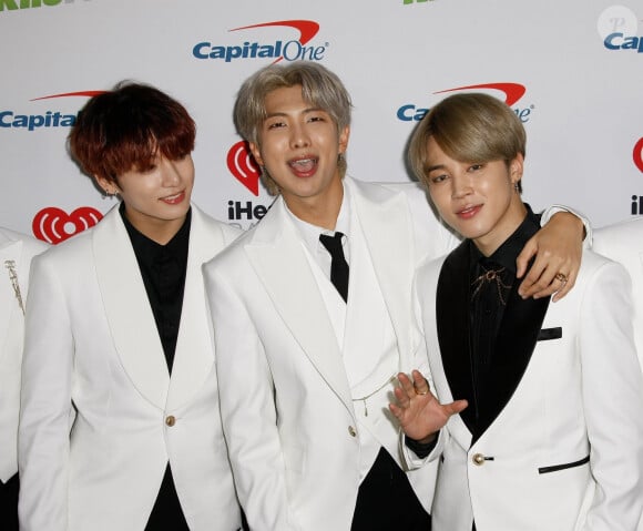 Suga, du groupe de K-Pop BTS, a donné 82.000 dollars à la Hope Bridge KoreaBTS - Jin, Suga, J-Hope, RM, Jimin, V and Jungkook lors de la soirée 'KIIS FM's iHeartRadio Jingle Ball 2019' au Forum à Inglewood en Californie, le 6 décembre 2019.